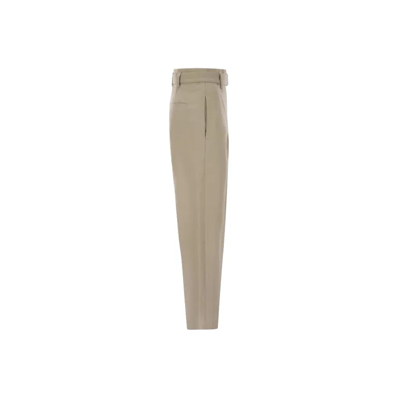 Brunello Cucinelli High Waist Belted Trousers-2