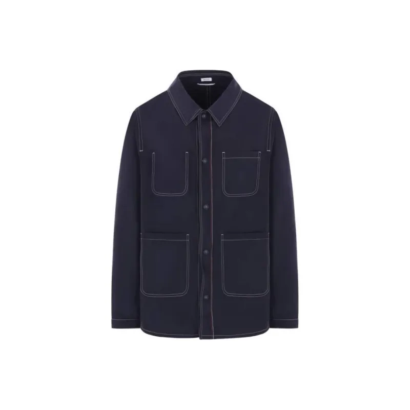 THOM BROWNE Contrast stitching Shirt Jacket-0