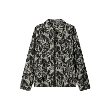 DEGAIA SS25 Jackets & Coats Men's Beige Yellow Animal Print