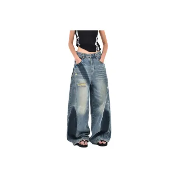 NEVER RULE Jeans Unisex Blue
