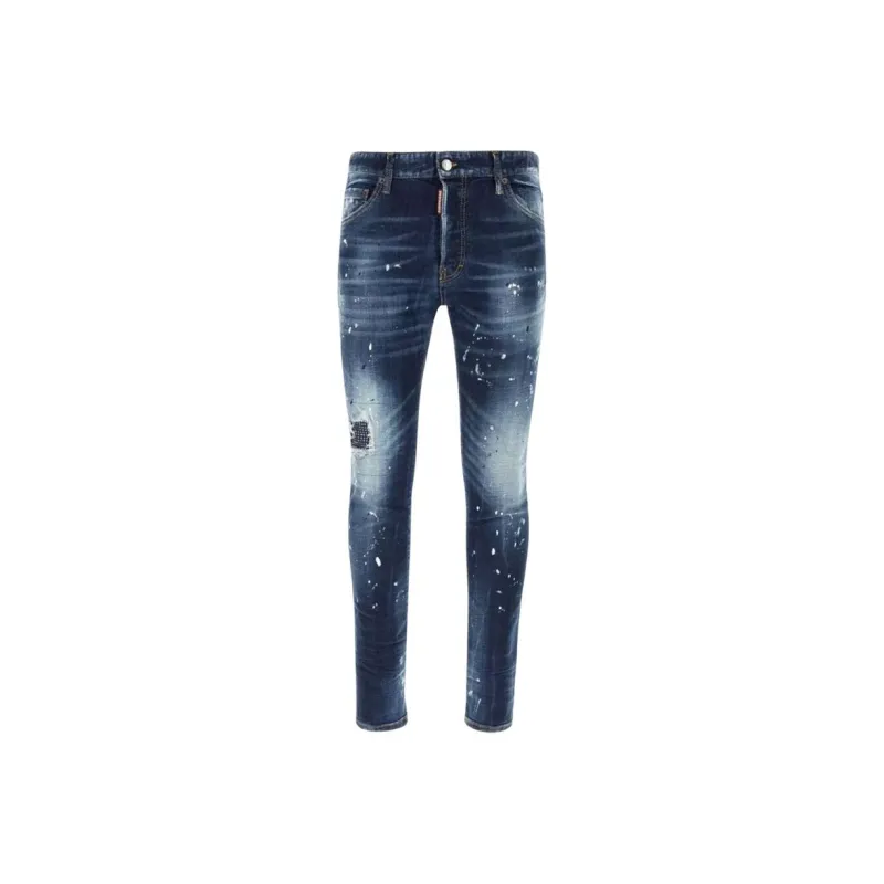 DSQUARED 2 Cool Guy Mid Rise Embellished Distressed Jeans-0