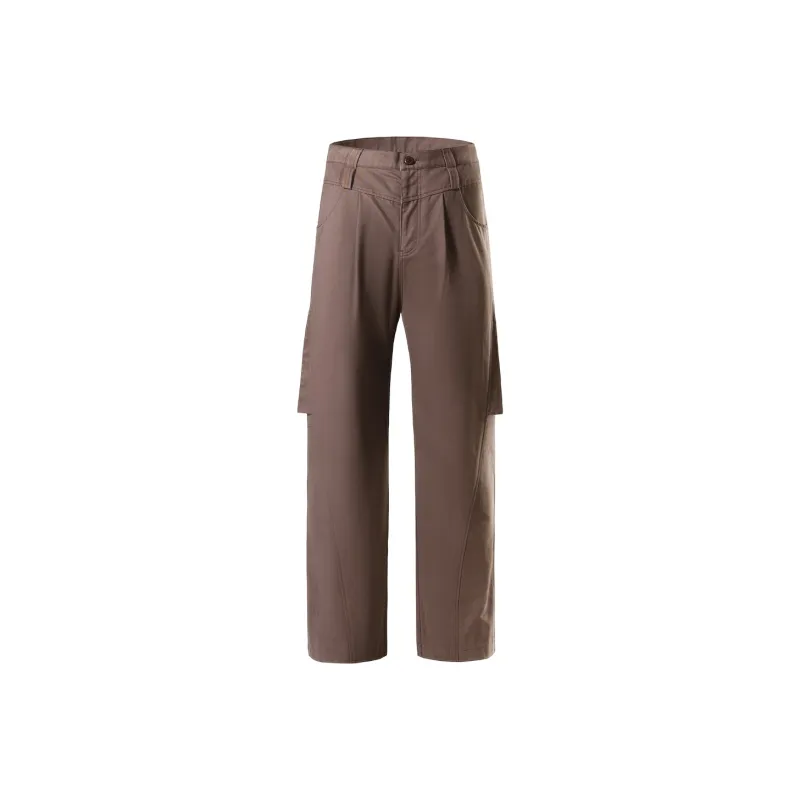 PSO Brand WHITE Series Cargo Pants Unisex Gray Rose Brown-0