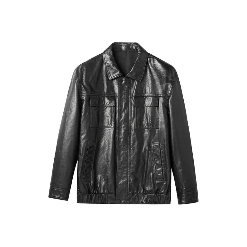 SINBOS Leather Jackets Men Black-0