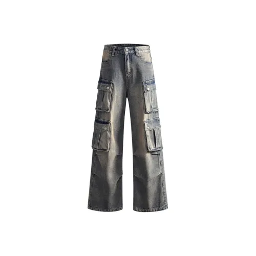 Caramella Casual Pants Men Vintage Blue