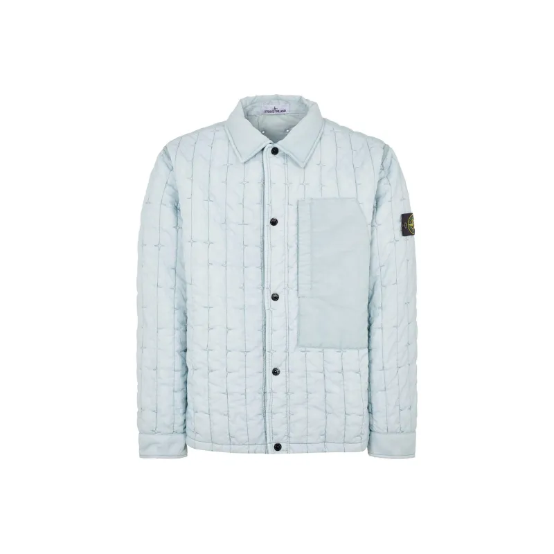 STONE ISLAND SS24 Jackets Coats Men's Ice Frost Blue-0