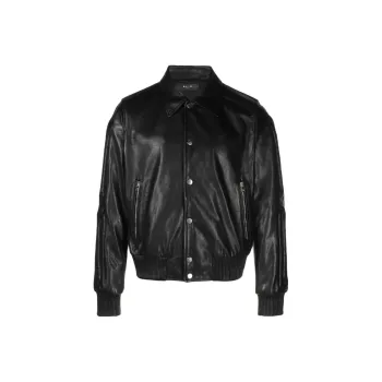 AMIRI Bones Embossed Leather Jacket