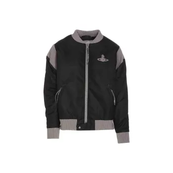 Vivienne Westwood Orb Embroidered Zipped Jacket