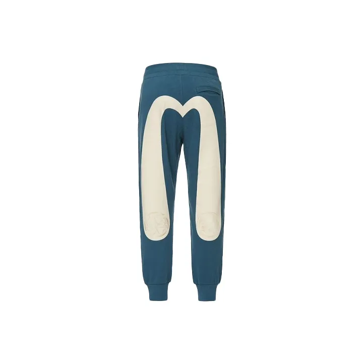 EVISU Knitted Sweatpants Men's Dark Blue-0