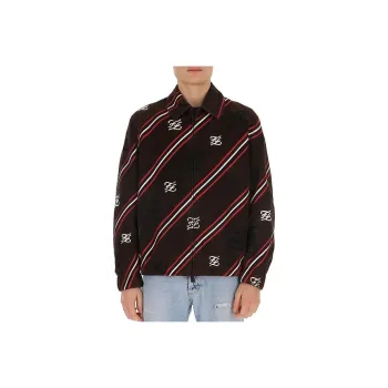 FENDI Leather Jackets Men Brown