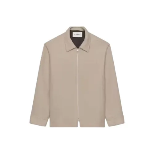 check-print SS24 suedes Coats Men's Warm Khaki