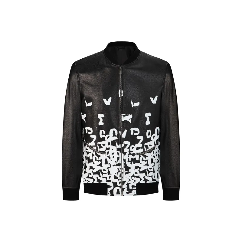 DAVID NAMAN Leather Jackets Men Black-0