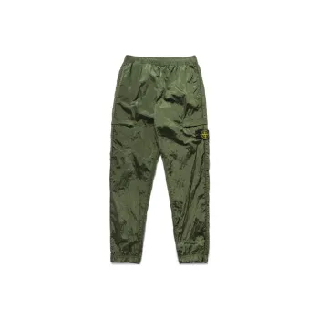 STONE ISLAND Fall Knitted Sports Pants Men's Olive