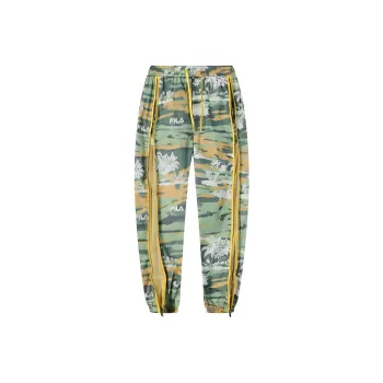 FILA 3.1 Phillip Lim Collaboration Collection Knitted Sports Pants Men's Yellow Base With Pattern