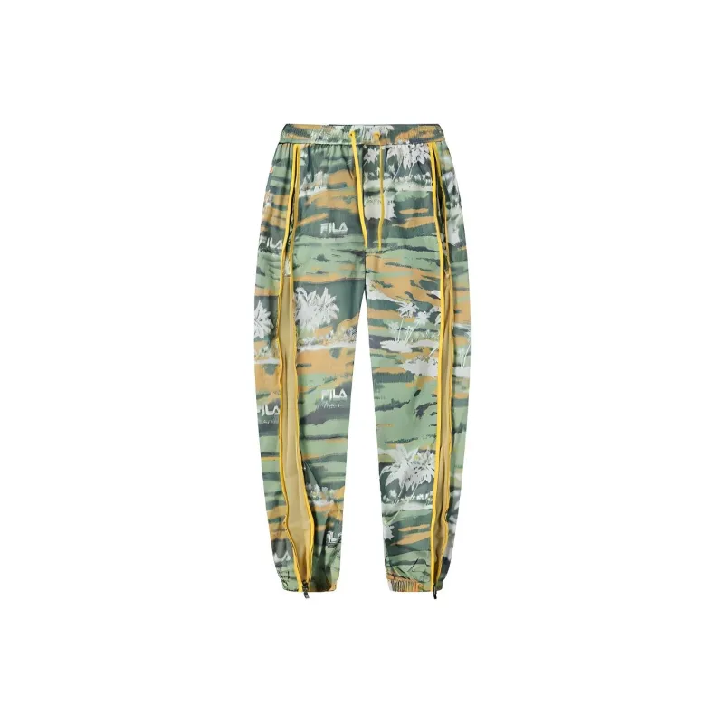 FILA 3.1 Phillip Lim Collaboration Collection Knitted Sports Pants Men's Yellow Base With Pattern-0