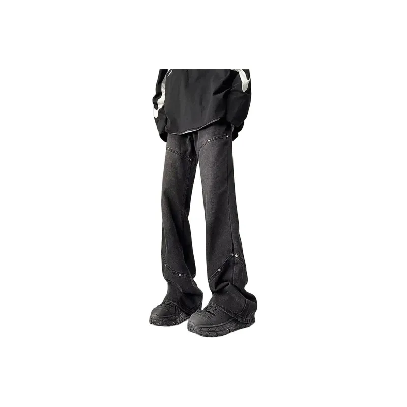 MGXEK Jeans Unisex Black Gray-0