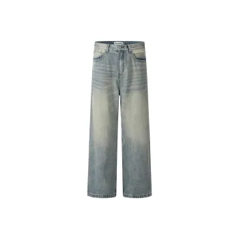 NewJnxs Jeans Unisex Washed Blue