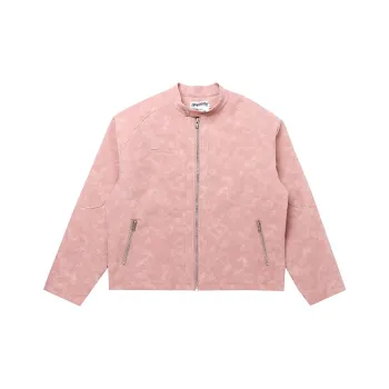 BANDITK GANGN Leather Jacket Unisex Pink