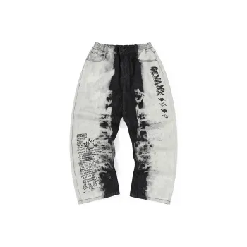 GENANX Jeans Unisex Black Gray Color