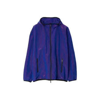 Burberry EKD-Embroidered Iridescent Windbreaker Jacket