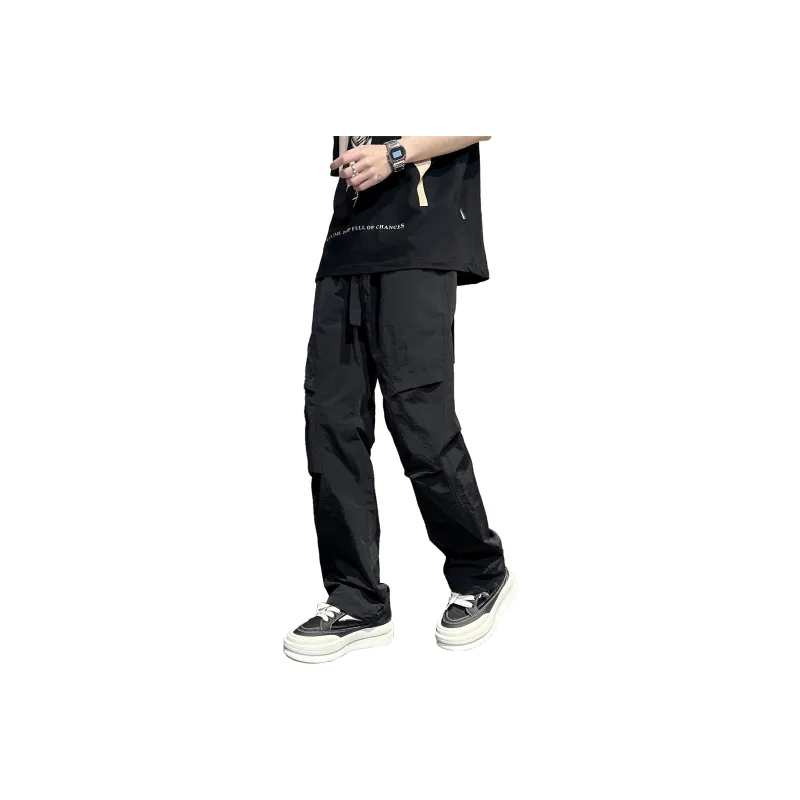 EGOU Solid Color Basic Cargo Pants Unisex-0