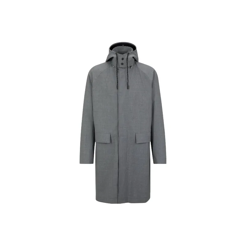 HUGO BOSS SS23 Performance Trench Coats Men Silver-0