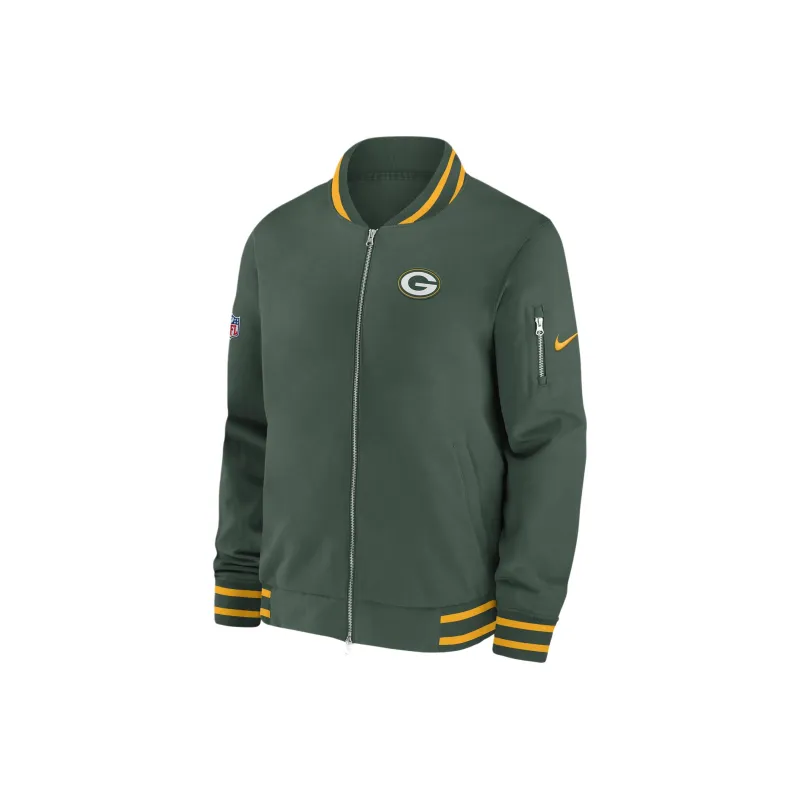 Nike Coach NFL Green Bay Packers Jackets Coats Men's Green-0