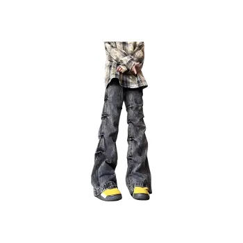 JIMI&JONS Jeans Unisex Black Gray Color