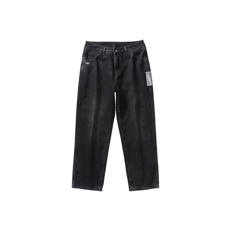 SCRM Straight Jeans Unisex Black Gray Color-0