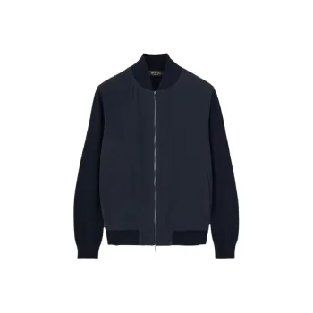 Loro Piana Ivy Bomber Jacket Jackets & Coats Men's Marine Blue