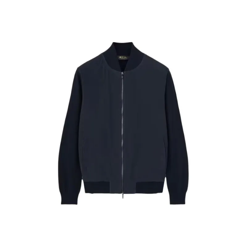 Loro Piana Ivy Bomber Jacket Jackets & Coats Men's Marine Blue-0