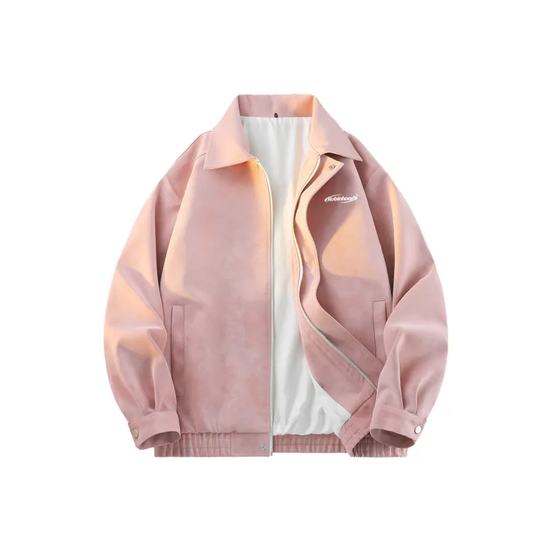 ROBINHOOD Jackets Coats Unisex Pink Black Cap-16