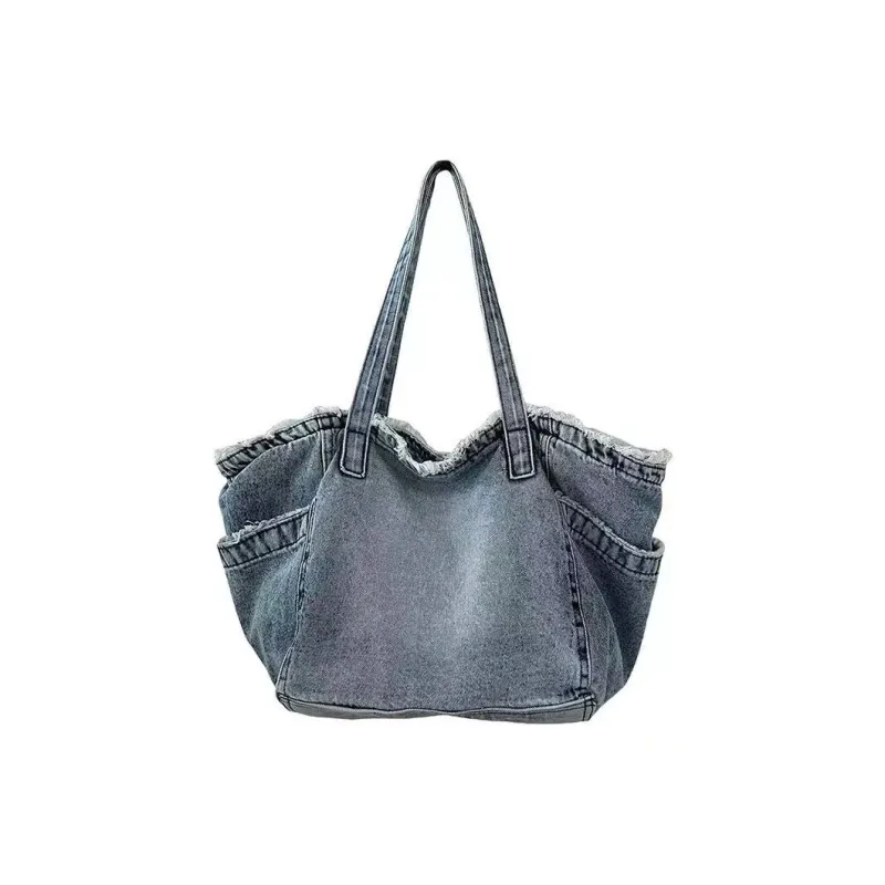 FREEHIKE Canvas Bag, Shoulder Bag Women's Black/Blue/Light Blue-6