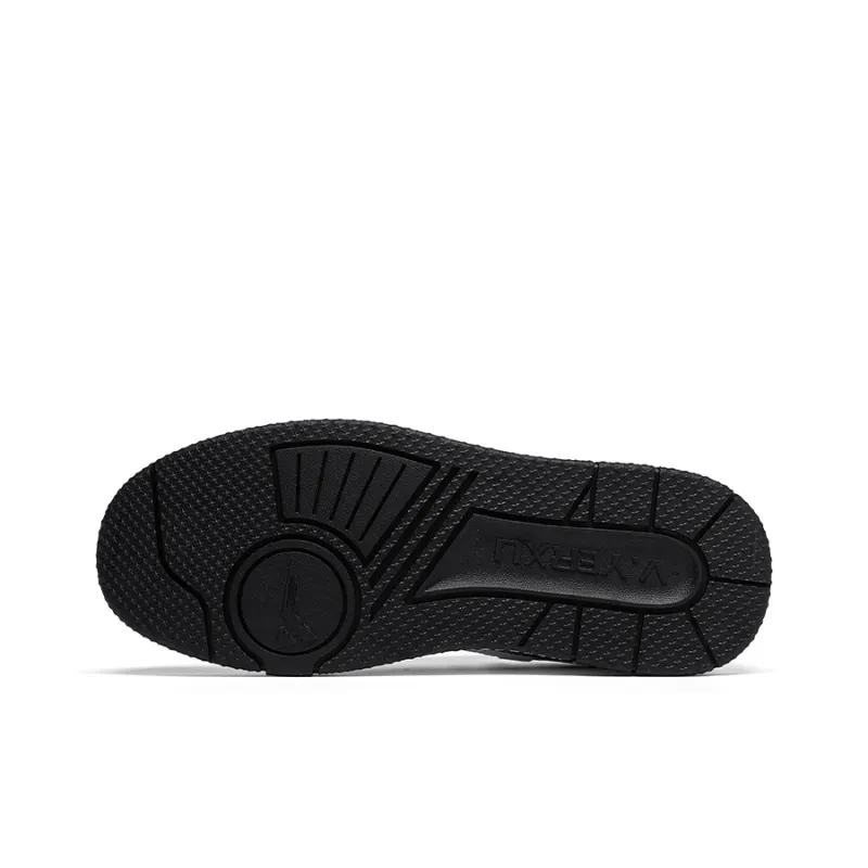 V.YERXU Abrasion Resistant Lightweight Breathable Height Increasing Low Top Skateboard Shoes Unisex White Black-6
