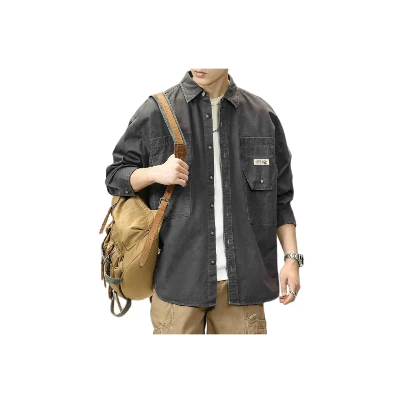 PRPK Spring Fall Jackets & Coats Loose Fit Men's-6