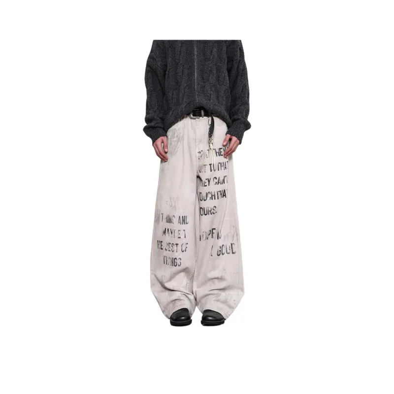 NVRFRGT Jeans Unisex White-0