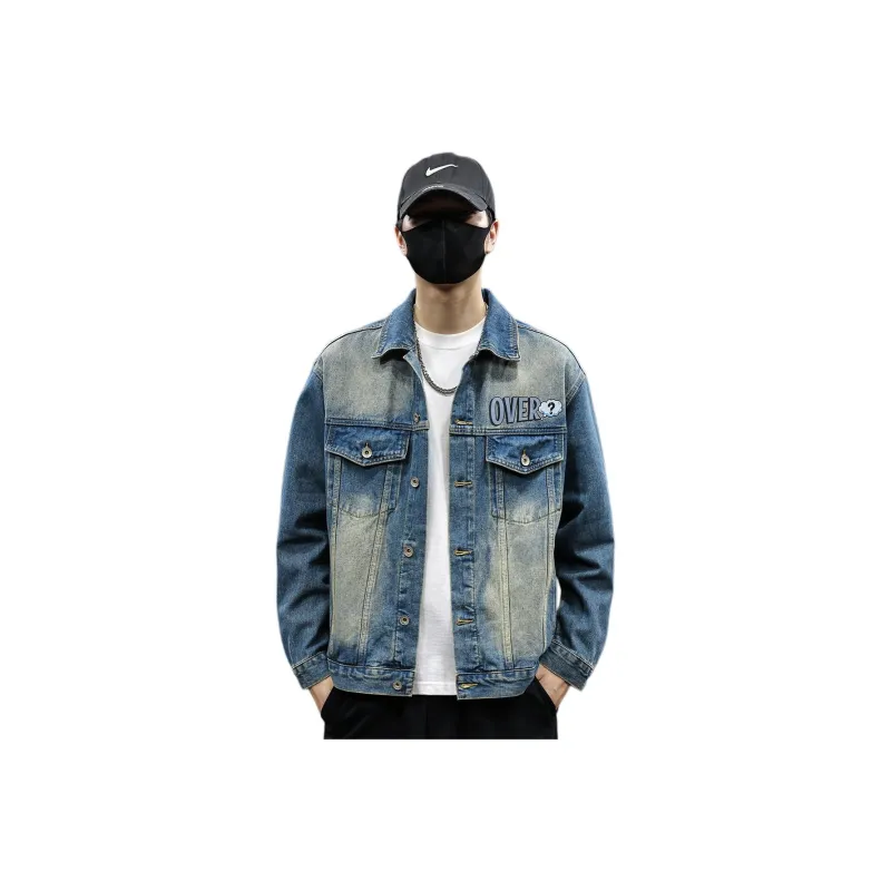 Tonlion Denim Jacket Unisex Vintage Blue-0