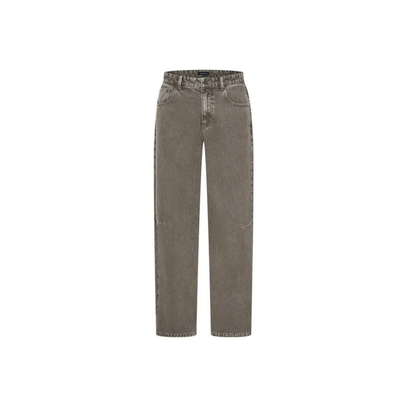 URBAN REVIVO Jeans Men's Khaki Gray-0