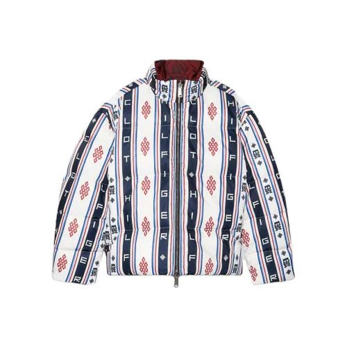 Clot X Tommy Hilfiger CLOT Co branded Model Down Jackets Unisex Dark Red Color 0K4