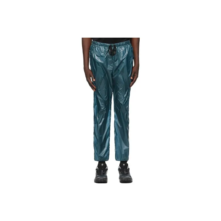 Moncler Knitted Sweatpants Men Gray Blue-0