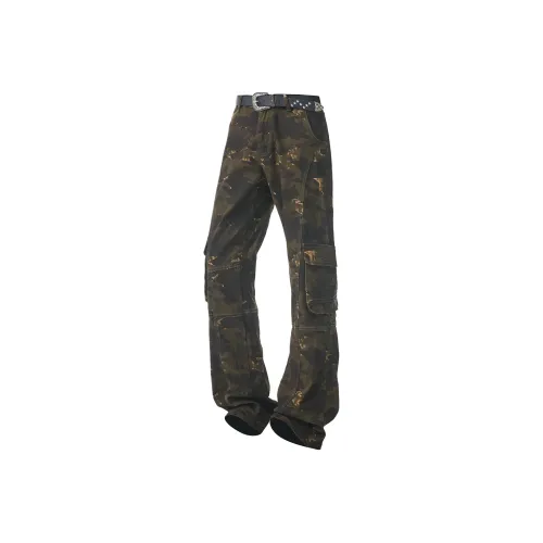 HOKLV Jeans Unisex Camouflage