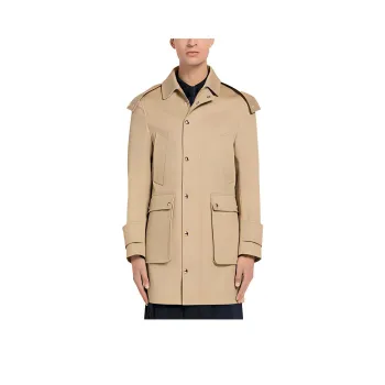 THOM BROWNE Parka Coats Men Earth Yellow
