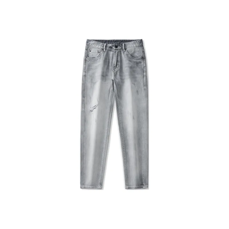 FAIRWHALE Jeans Men's Gray White-0