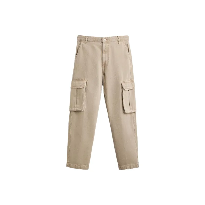 ZARA Cargo Pants Men Beige-0