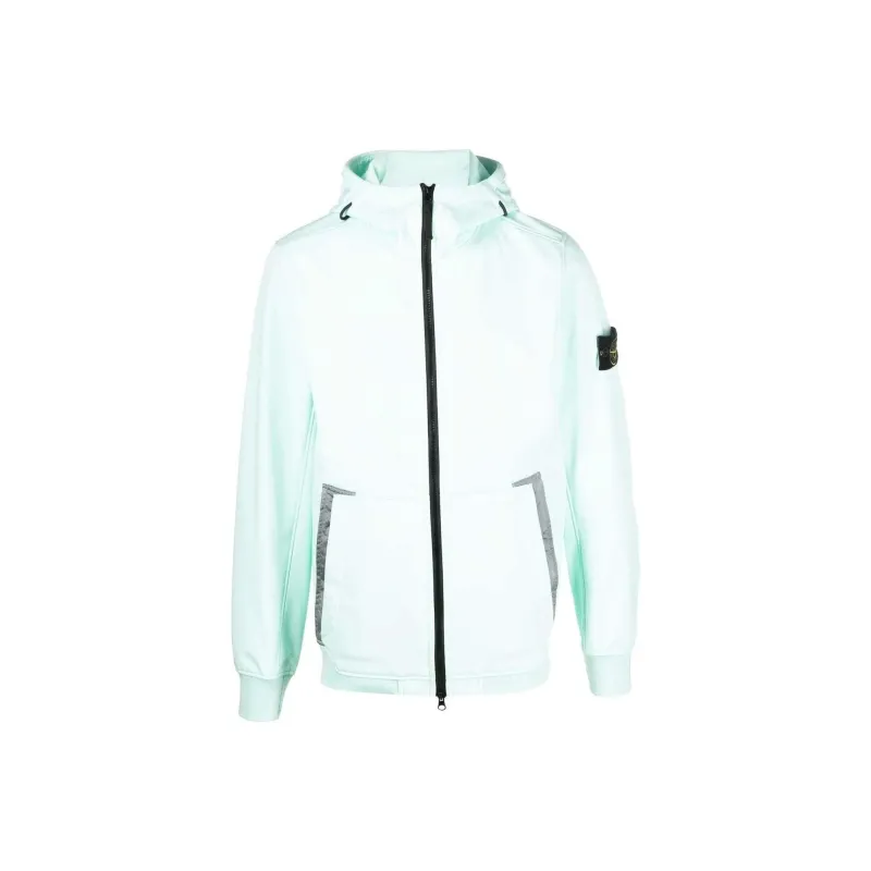STONE ISLAND LIGHT SOFT SHELL R SERIES SOFT SHELL Jackets Coats Men's Turquoise-0