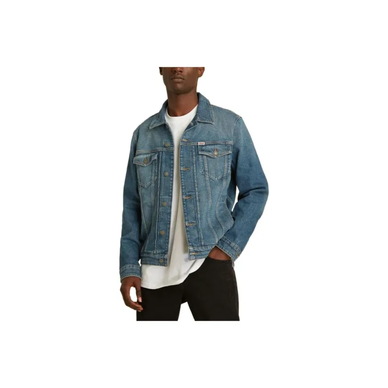 GUESS FW23 Originals Kit Denim Jacket Jackets Coats Men's Blue-0