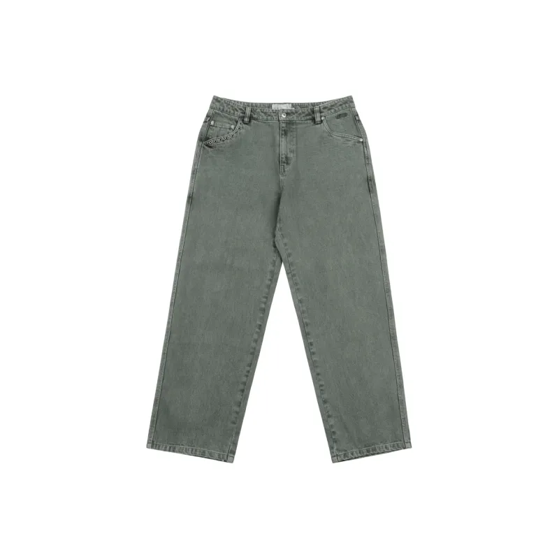Dime MTL FW24 Jeans Unisex Faded Green-0