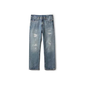 SIMWOOD Jeans Men's Washable Nostalgic Light Blue