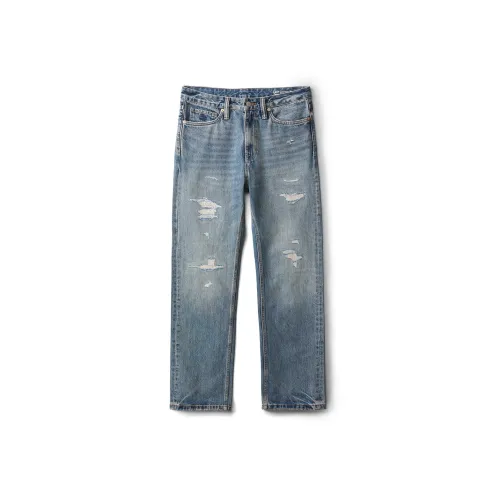 SIMWOOD Jeans Men's Washable Nostalgic Light Blue