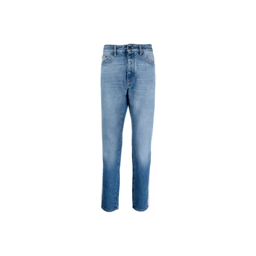 PALM ANGELS Logo Patch Straight Leg Jeans