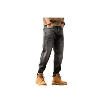 SONGS ALONG Jeans Unisex Black Gray Color